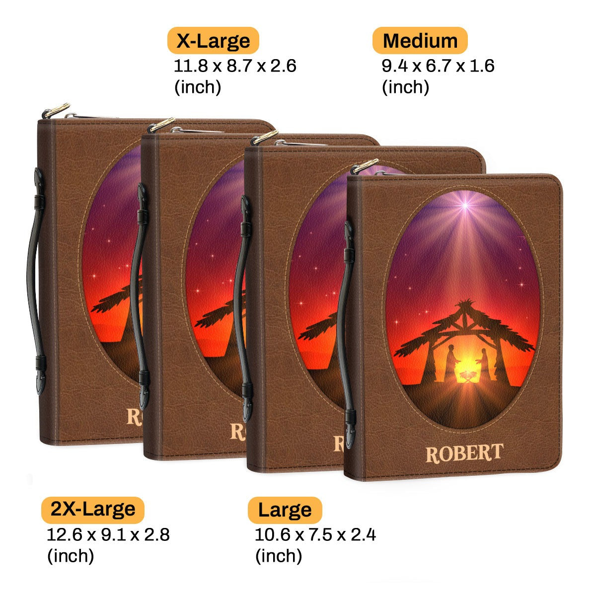 Personalized Leather Bible Cover, Zippered Bible Case, Gift For Christian Friends, Christian Gift, Bible Covers Jesus Gifts